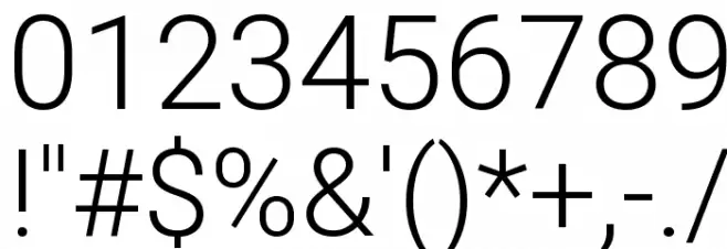 Heebo Light Font OTHER CHARS