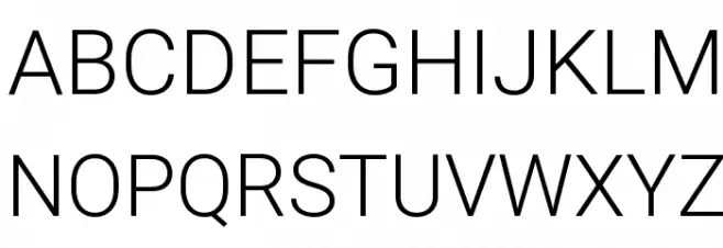 Heebo Light 字体 大写