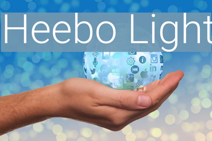 Heebo Light Font examples
