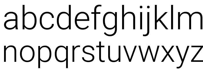 Heebo Light Font LOWERCASE