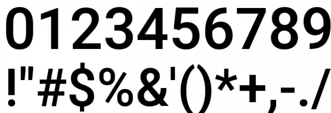 Heebo Medium Font OTHER CHARS