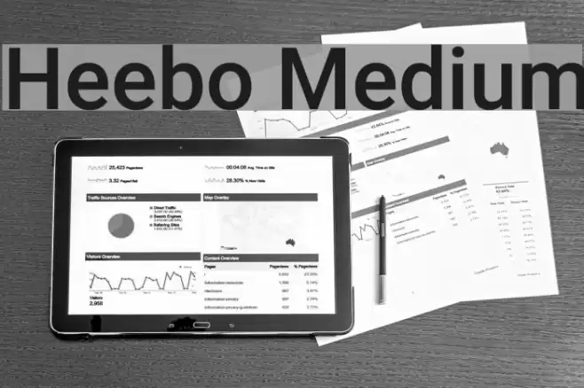 Heebo Medium Font examples