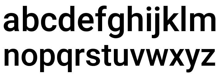 Heebo Medium Font LOWERCASE