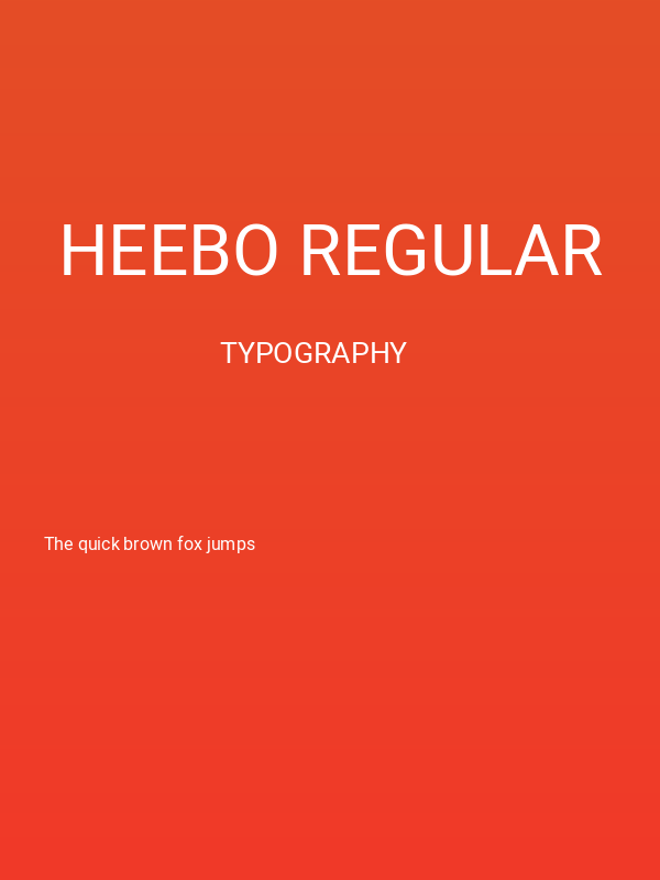 Heebo Regular Poster