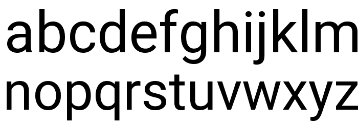 Heebo Regular Font LOWERCASE