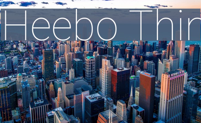 Heebo Thin Font examples