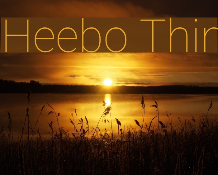 Heebo Thin Font examples