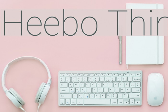 Heebo Thin Font examples