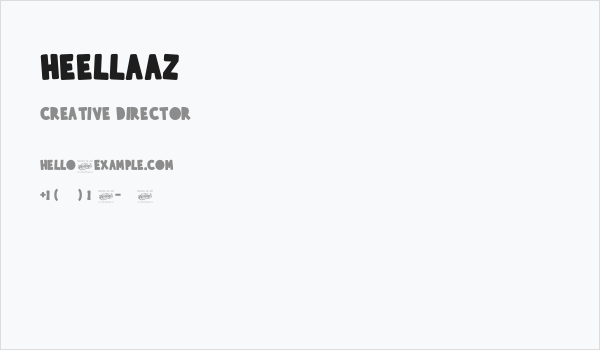 Heellaaz Business Card