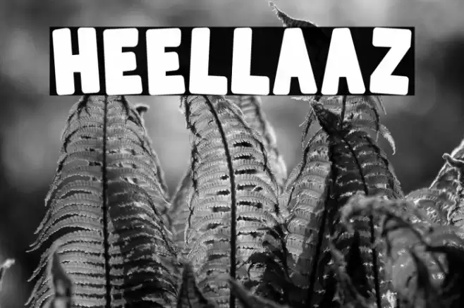 Heellaaz Font examples