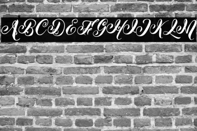 Hefaloscript Font examples