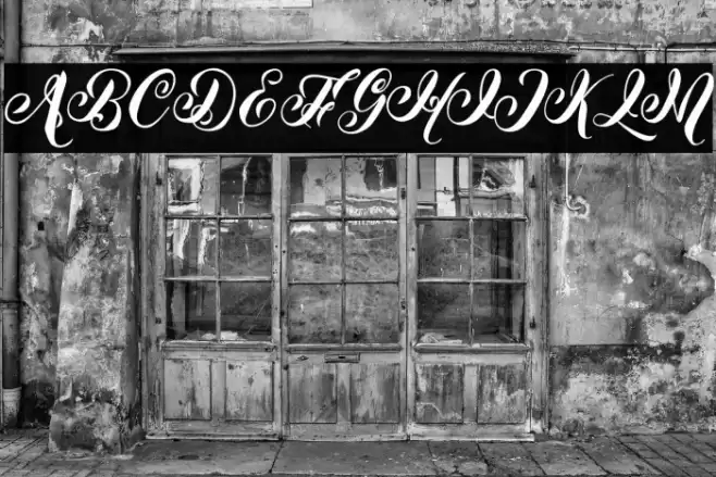 Hefaloscript Font examples