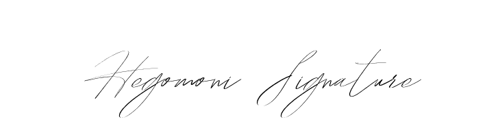 Hegomoni Signature  नि: शुल्क फ़ॉन्ट्स डाउनलोड