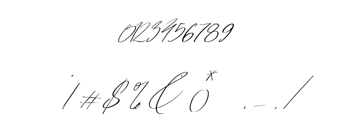 Hegomoni Signature Font OTHER CHARS