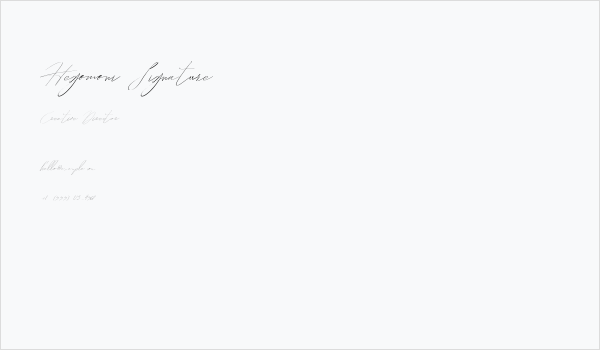 Hegomoni Signature Business Card