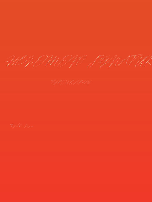 Hegomoni Signature Poster