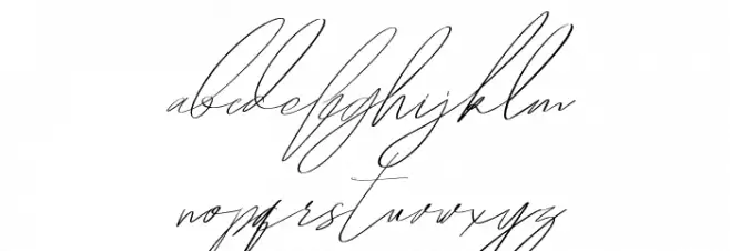 Hegomoni Signature Font LOWERCASE