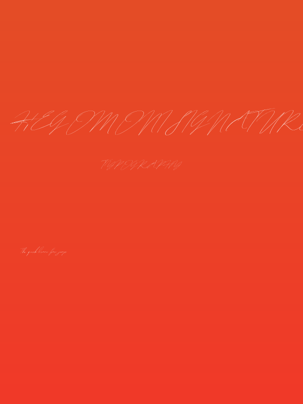 HegomoniSignature Poster