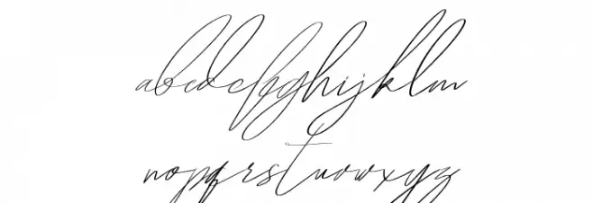 HegomoniSignature Caratteri MINUSCOLO