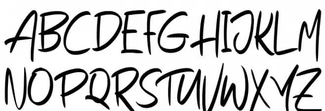 Hegora FREE Caratteri MAIUSCOLE