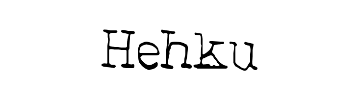 Hehku  免费字体下载