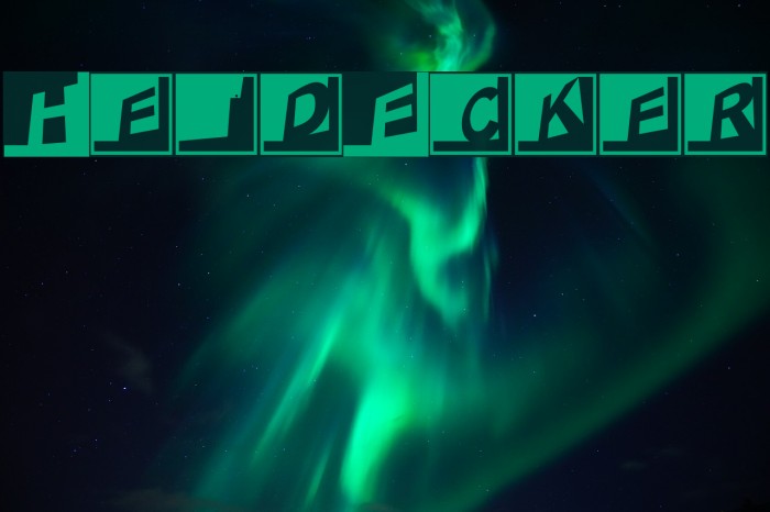 HeidEcker Font examples