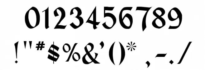 Heidelbe-Light Font OTHER CHARS