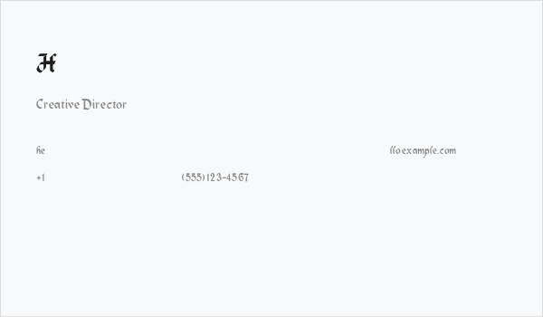 Heidelbe-Light Business Card