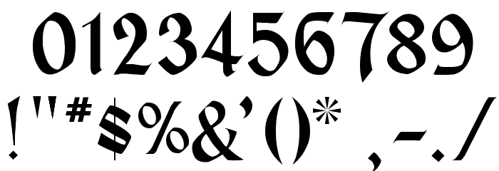 Heidelbe-Normal Font OTHER CHARS