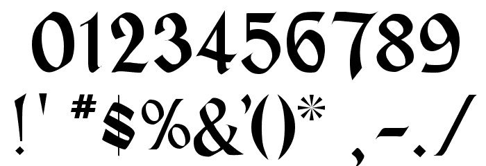 Heidelberg Regular Font OTHER CHARS