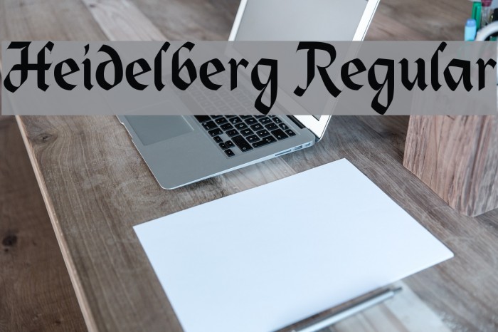 Heidelberg Regular Font examples