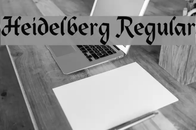 Heidelberg Regular Fonte examples