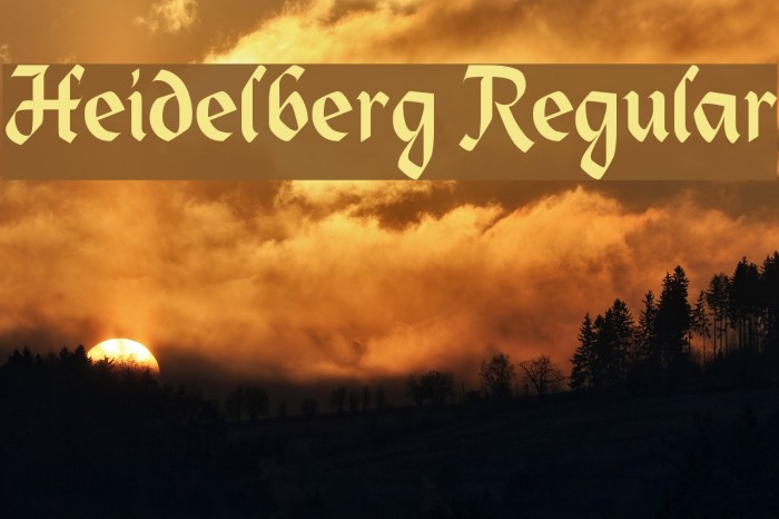 Heidelberg Regular Font examples