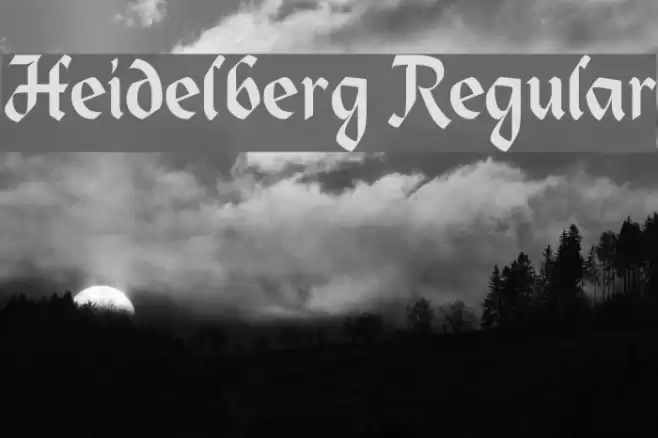 Heidelberg Regular Fonte examples