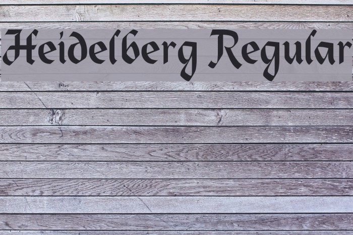 Heidelberg Regular Font examples