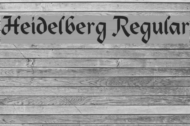 Heidelberg Regular Fonte examples