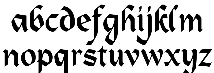 Heidelberg Regular Font LOWERCASE