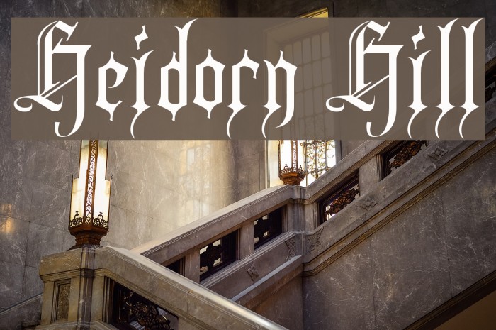Heidorn Hill Font examples