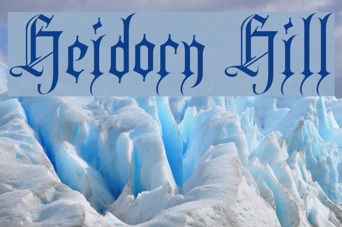Heidorn Hill Font examples