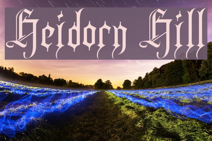 Heidorn Hill Font examples