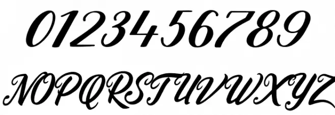 Heidy Indigo Font OTHER CHARS