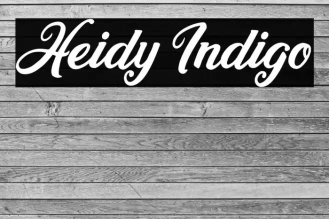 Heidy Indigo Font examples