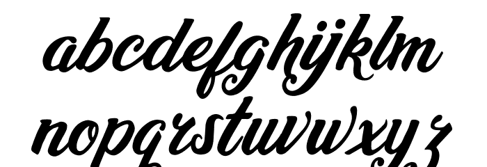 Heidy Indigo Font LOWERCASE