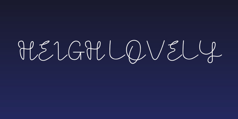 Heigh Lovely Social Header