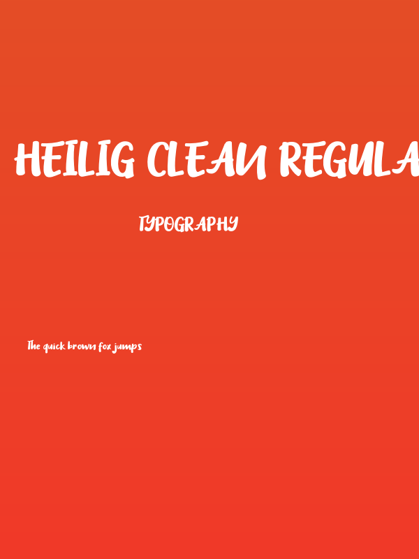 Heilig Clean Regular Poster