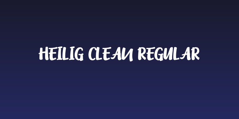 Heilig Clean Regular Social Header
