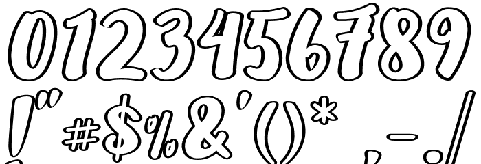 Heilig Outline Regular Font OTHER CHARS