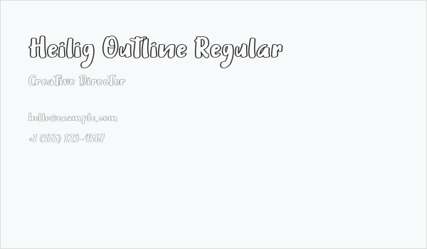 Heilig Outline Regular Business Card