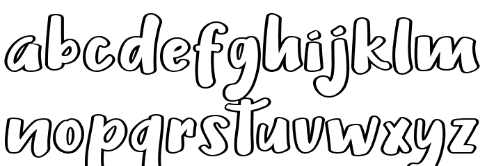 Heilig Outline Regular Font LOWERCASE