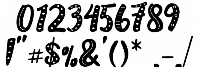 Heilig Regular Font OTHER CHARS